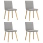 vidaXL Καρέκλες τραπεζαρίας 4 τεμ Cloud Grey Fabric
