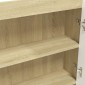 vidaXL Ντουλάπι Μπάνιου με Καθρέφτη 80x15x60 εκ. Λευκό/Δρυς από MDF