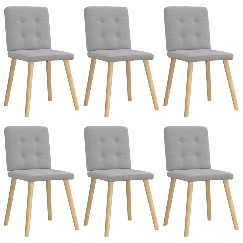 vidaXL Καρέκλες τραπεζαρίας 6 τεμ Cloud Grey Fabric
