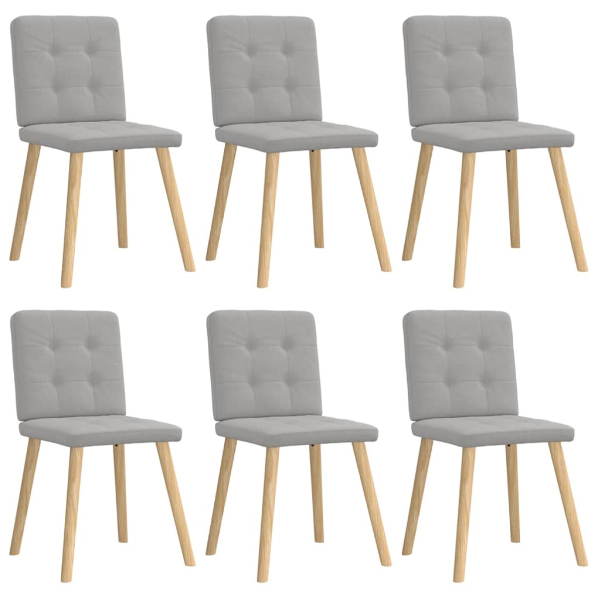 vidaXL Καρέκλες τραπεζαρίας 6 τεμ Cloud Grey Fabric