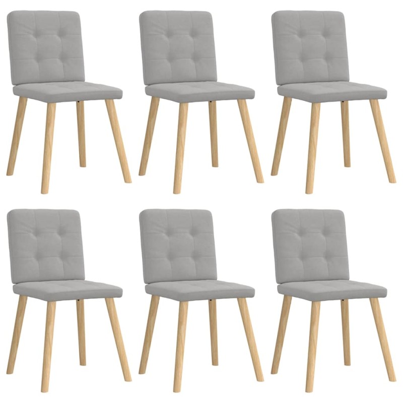 vidaXL Καρέκλες τραπεζαρίας 6 τεμ Cloud Grey Fabric