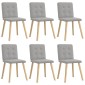 vidaXL Καρέκλες τραπεζαρίας 6 τεμ Cloud Grey Fabric