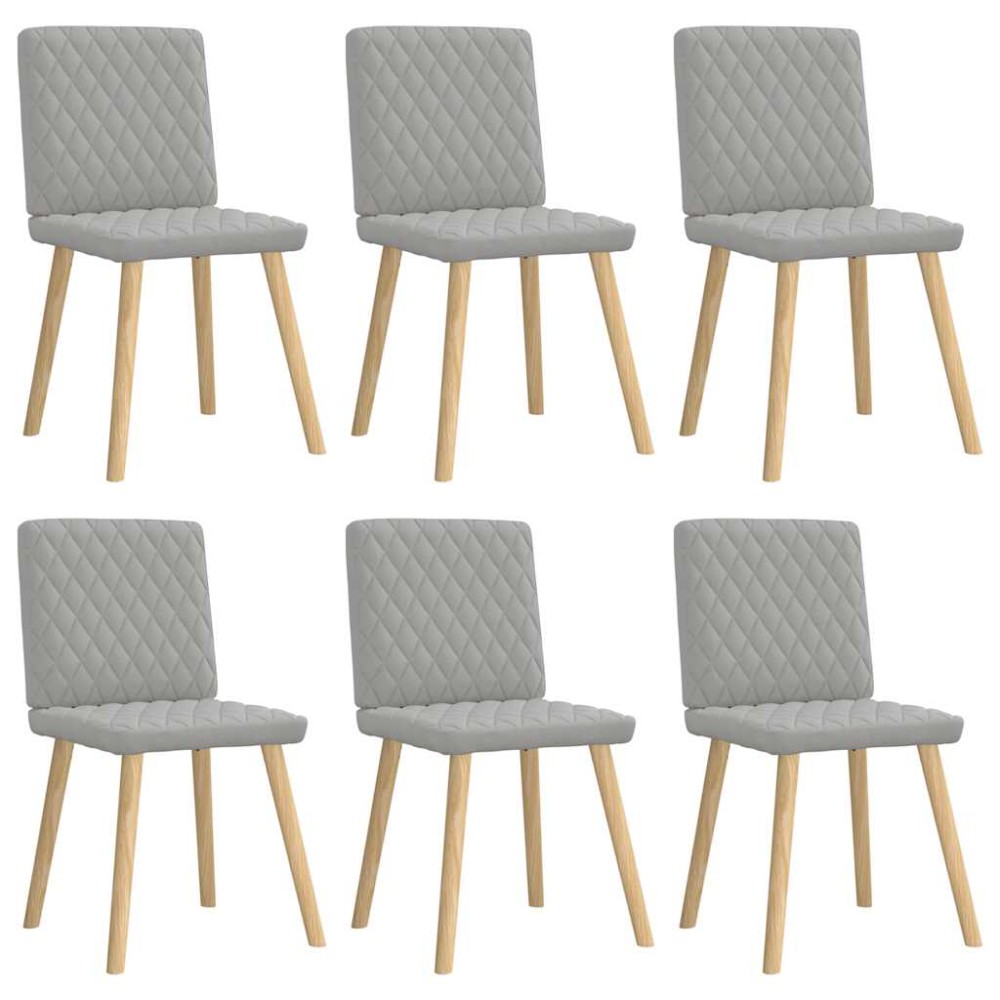 vidaXL Καρέκλες τραπεζαρίας 6 τεμ Cloud Grey Fabric