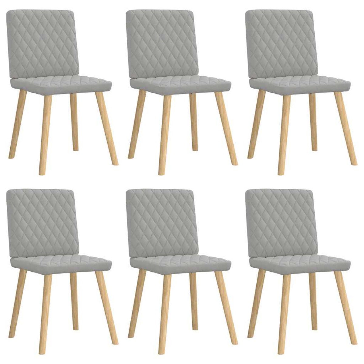 vidaXL Καρέκλες τραπεζαρίας 6 τεμ Cloud Grey Fabric
