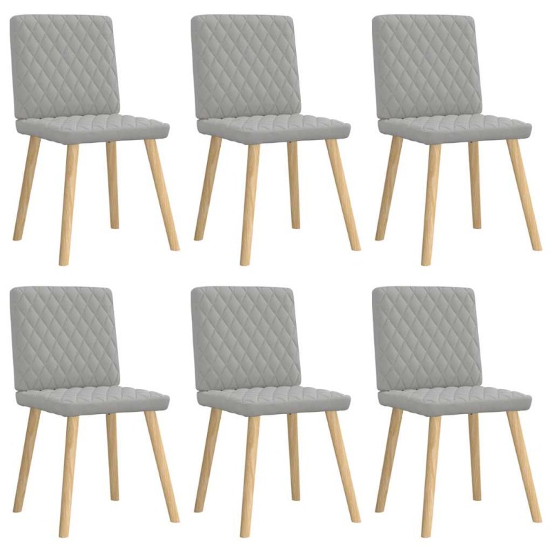 vidaXL Καρέκλες τραπεζαρίας 6 τεμ Cloud Grey Fabric