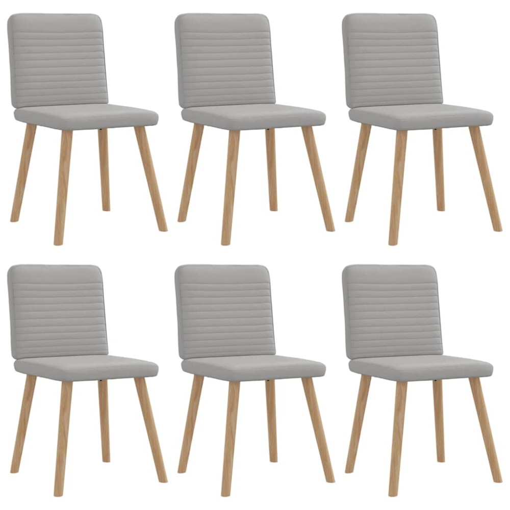 vidaXL Καρέκλες τραπεζαρίας 6 τεμ Cloud Grey Fabric