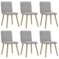 vidaXL Καρέκλες τραπεζαρίας 6 τεμ Cloud Grey Fabric