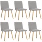 vidaXL Καρέκλες τραπεζαρίας 6 τεμ Cloud Grey Fabric