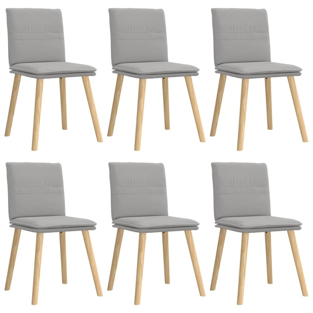 vidaXL Καρέκλες τραπεζαρίας 6 τεμ Cloud Grey Fabric