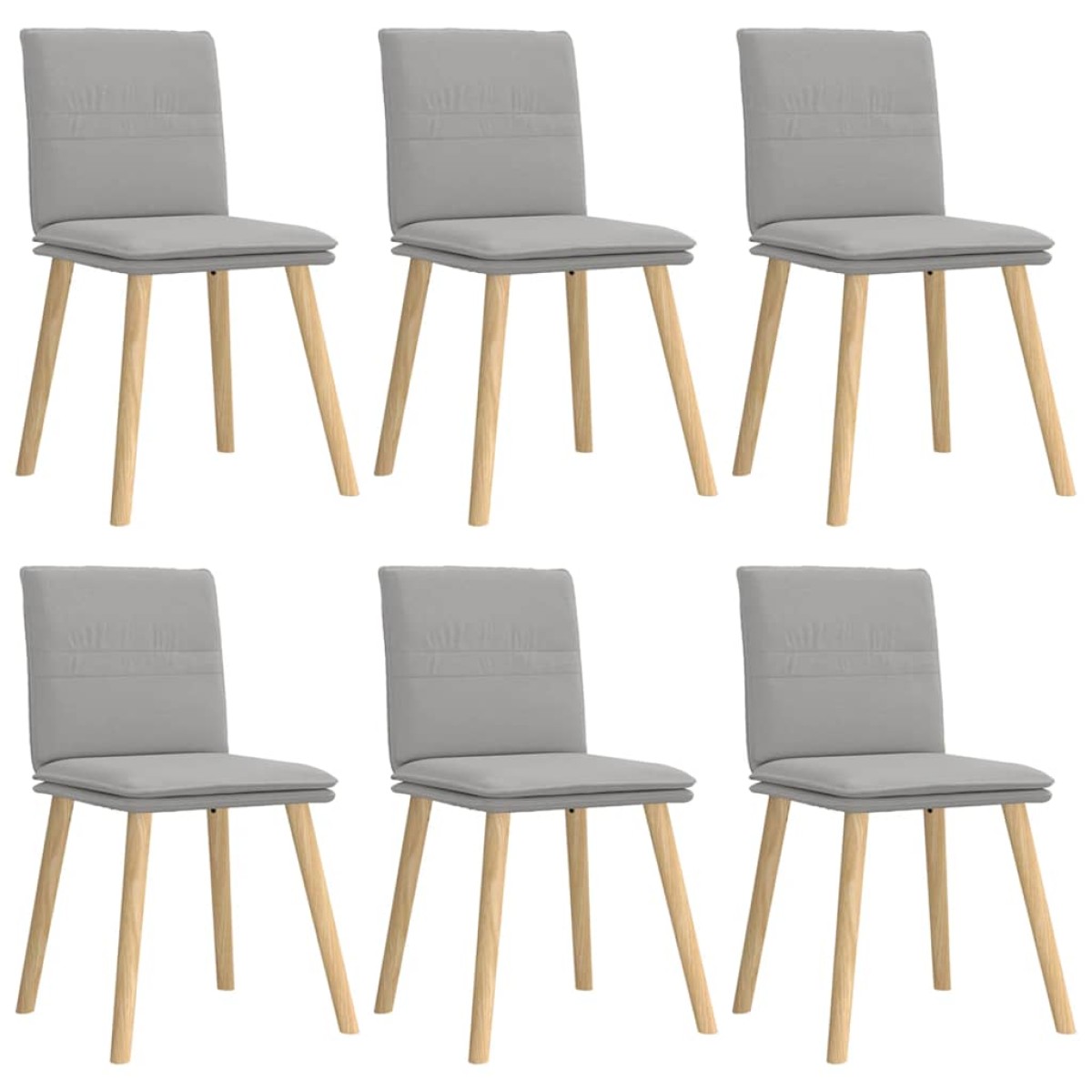 vidaXL Καρέκλες τραπεζαρίας 6 τεμ Cloud Grey Fabric