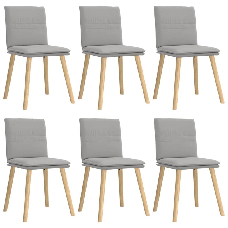vidaXL Καρέκλες τραπεζαρίας 6 τεμ Cloud Grey Fabric