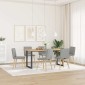 vidaXL Καρέκλες τραπεζαρίας 6 τεμ Cloud Grey Fabric