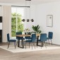 vidaXL Καρέκλες Τραπεζαρίας 6 τεμ. Μπλε Βελούδινες