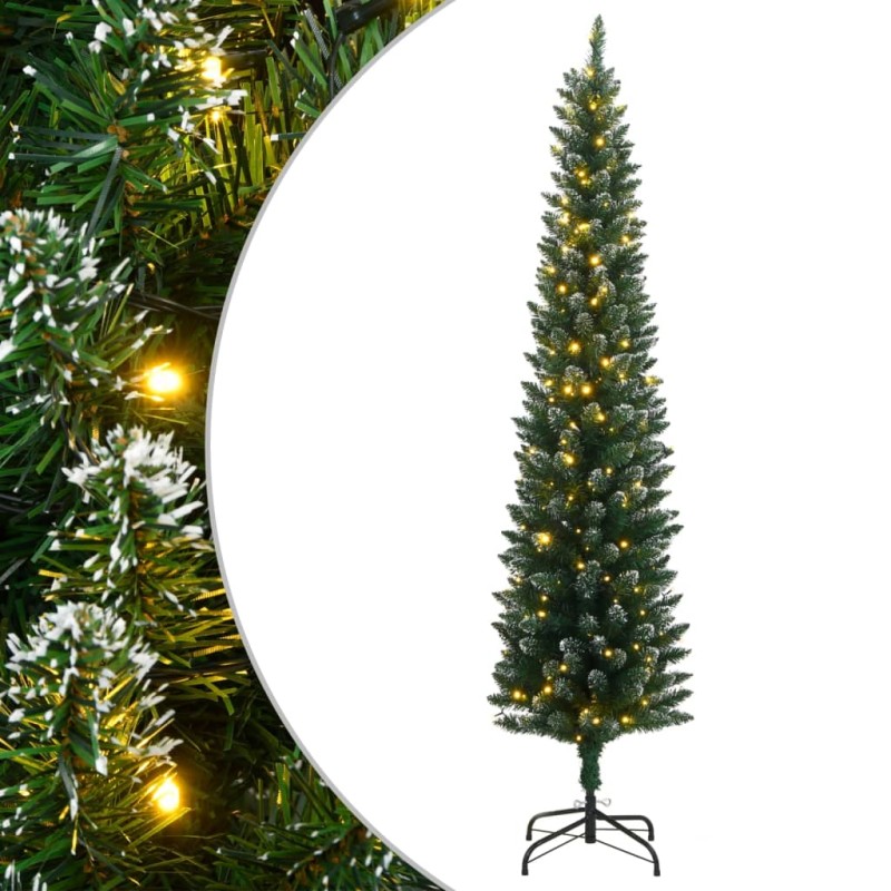 vidaXL Χριστουγεννιάτικο Δέντρο Τεχνητό Slim με 150 LED 150 εκ.