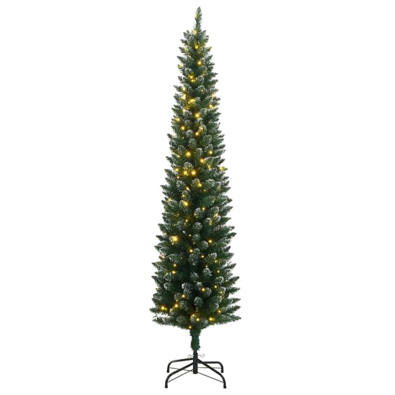 vidaXL Χριστουγεννιάτικο Δέντρο Slim Αρθρωτό με 300 LED 210 εκ.