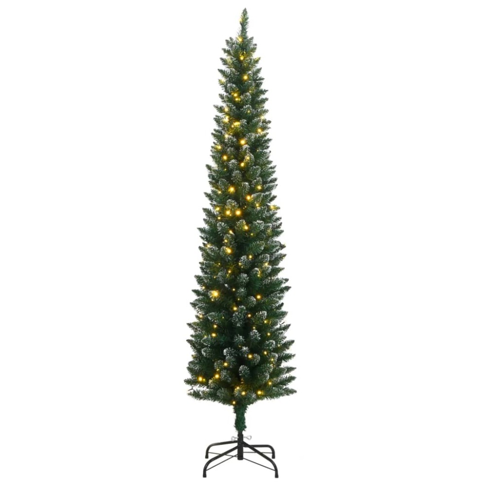 vidaXL Χριστουγεννιάτικο Δέντρο Slim Αρθρωτό με 300 LED 240 εκ.