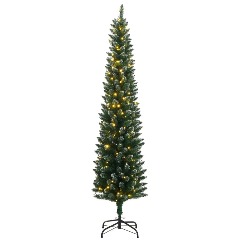 vidaXL Χριστουγεννιάτικο Δέντρο Slim Αρθρωτό με 300 LED 240 εκ.