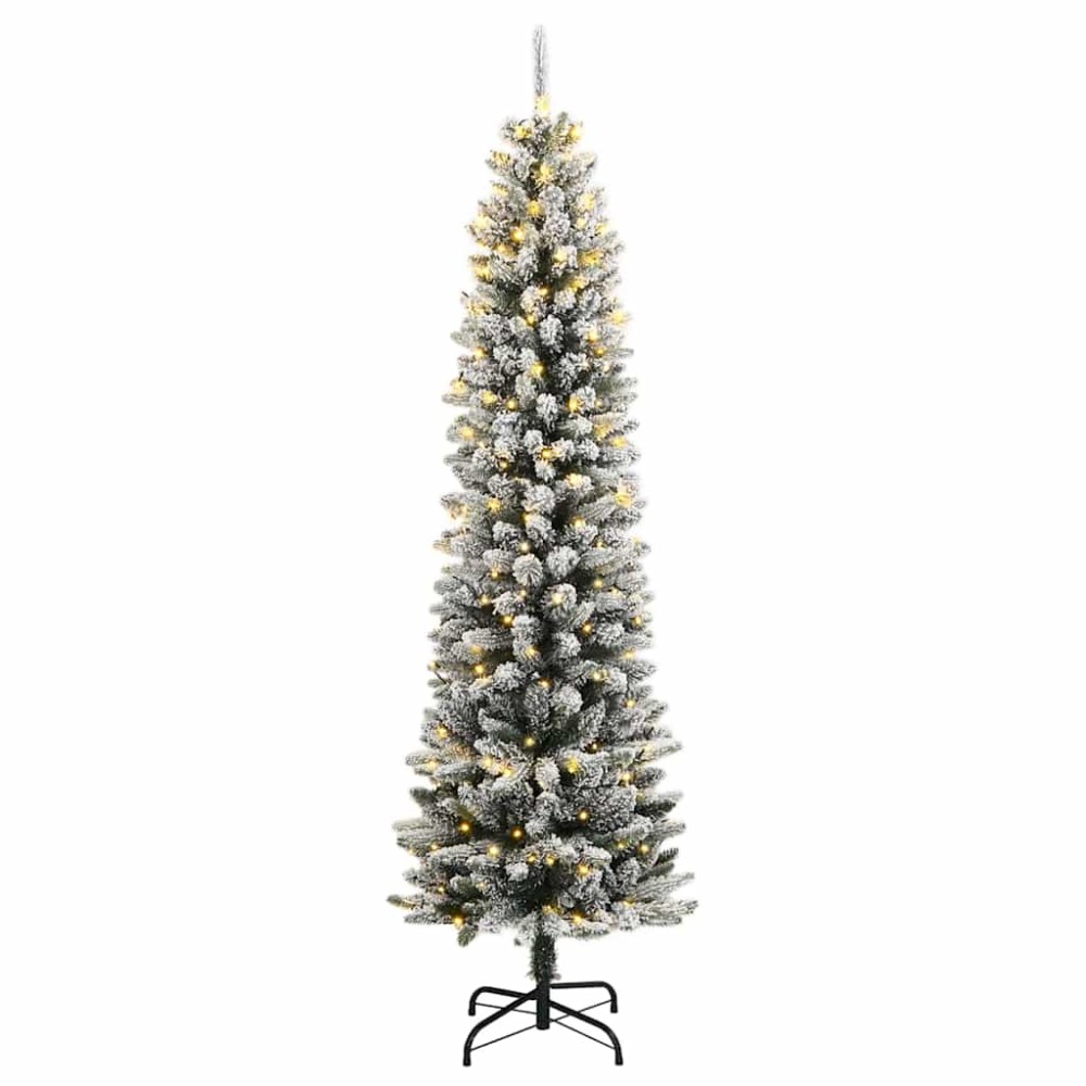 vidaXL Χριστουγεννιάτικο Δέντρο Τεχνητό με 150 LED & Χιόνι 120 εκ.