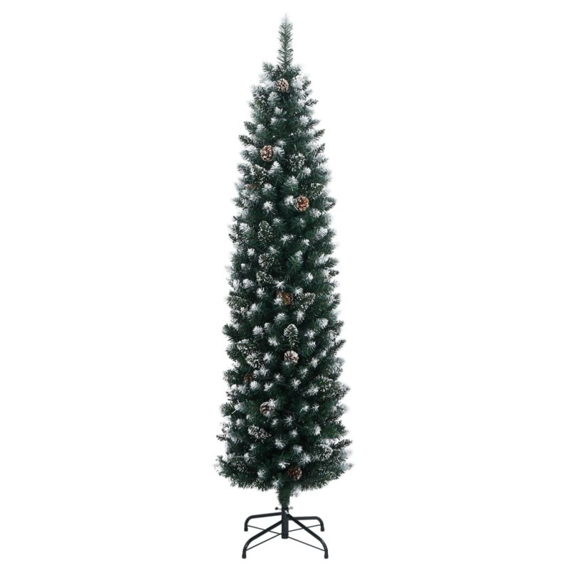 vidaXL Χριστουγεννιάτικο Δέντρο Slim Αρθρωτό με 300 LED 180 εκ.
