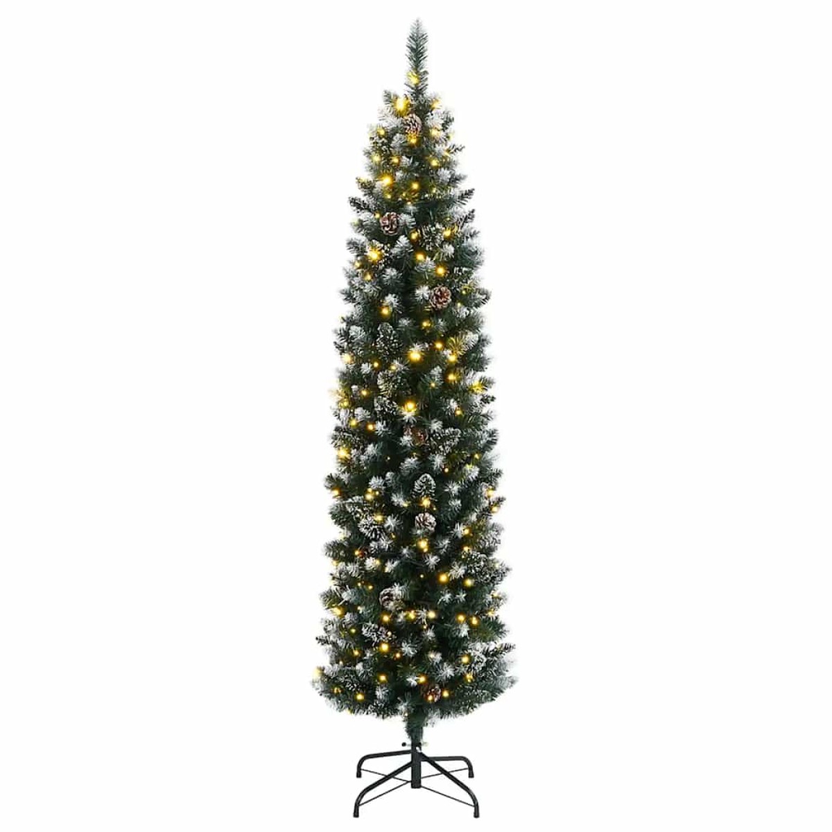 vidaXL Χριστουγεννιάτικο Δέντρο Slim Αρθρωτό με 300 LED 180 εκ.