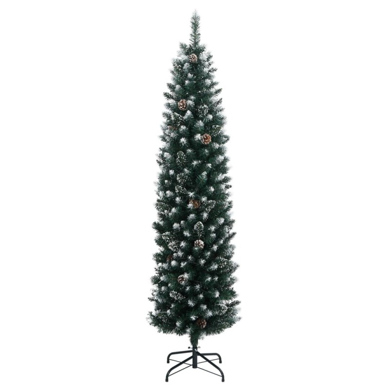 vidaXL Χριστουγεννιάτικο Δέντρο Slim Αρθρωτό με 300 LED 240 εκ.