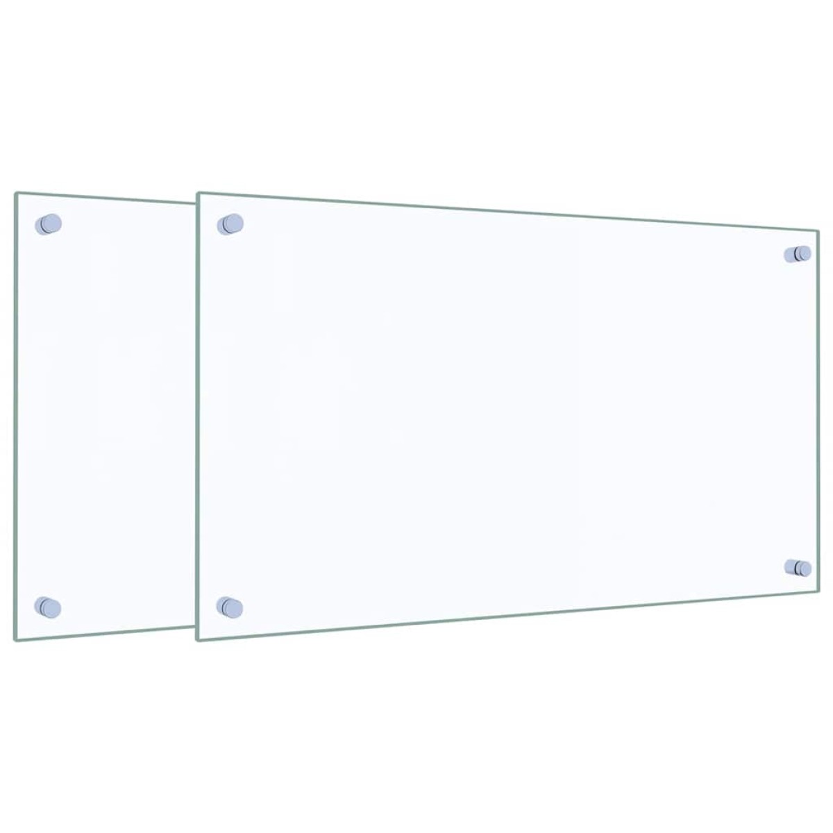 vidaXL Πλάτες Κουζίνας 2 τεμ. Διαφανής 70 x 40 εκ. από Ψημένο Γυαλί