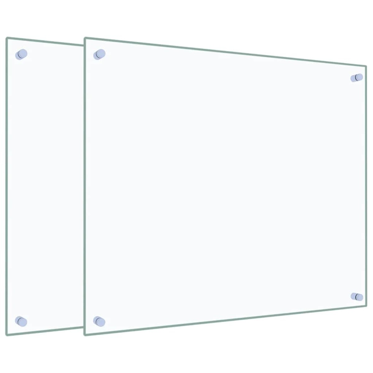 vidaXL Πλάτες Κουζίνας 2 τεμ. Διαφανής 70 x 60 εκ. από Ψημένο Γυαλί