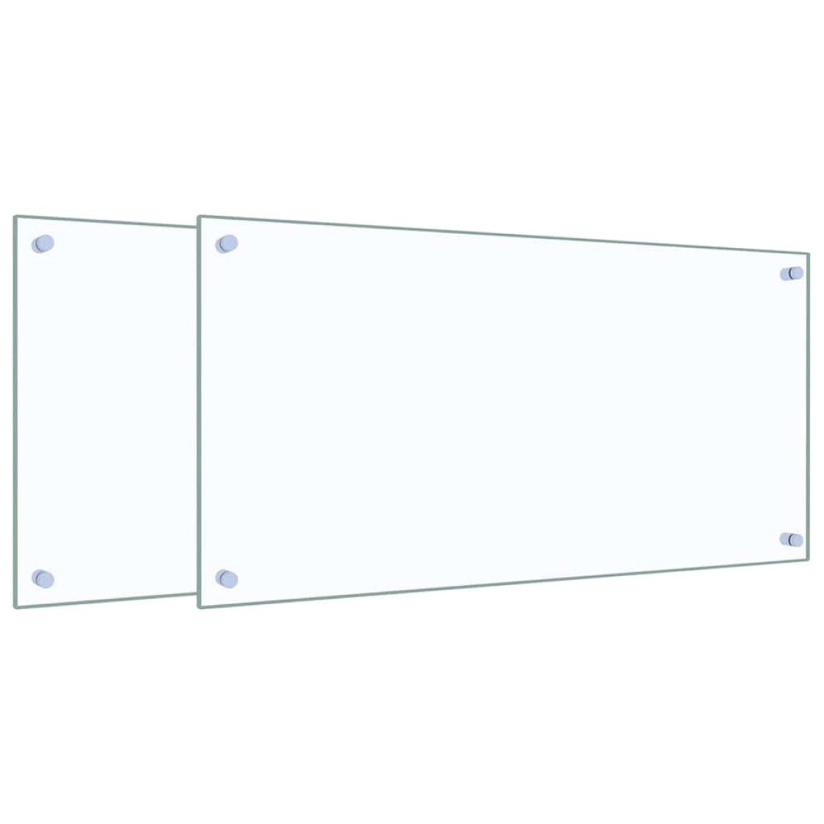 vidaXL Πλάτες Κουζίνας 2 τεμ. Διαφανής 80 x 40 εκ. από Ψημένο Γυαλί