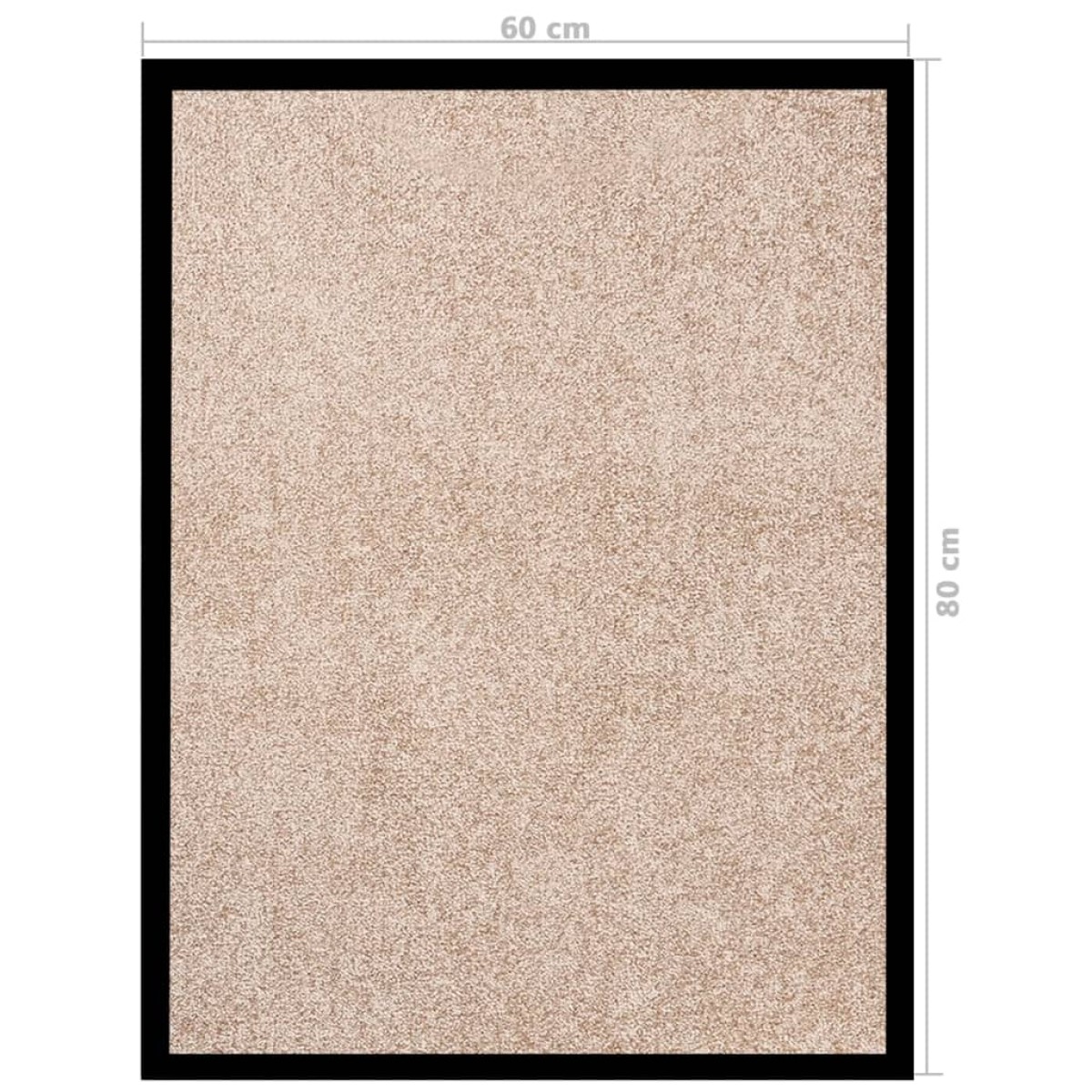 vidaXL Πατάκι Εισόδου Μπεζ 60 x 80 εκ.