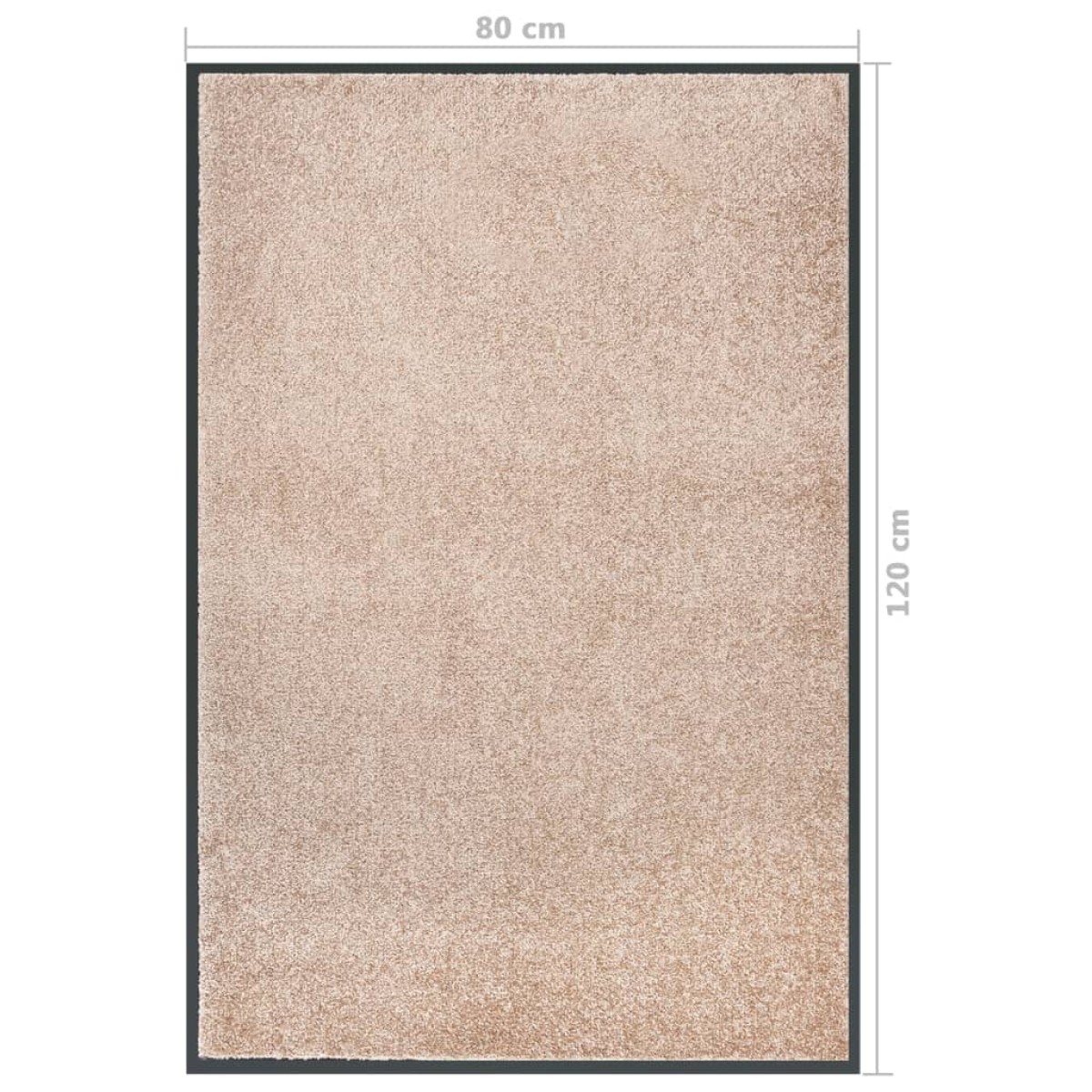 vidaXL Πατάκι Εισόδου Μπεζ 80 x 120 εκ.