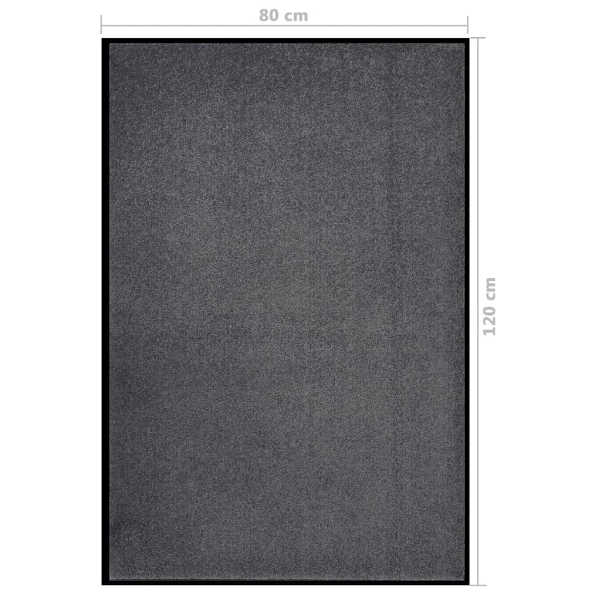 vidaXL Πατάκι Εισόδου Ανθρακί 80 x 120 εκ.