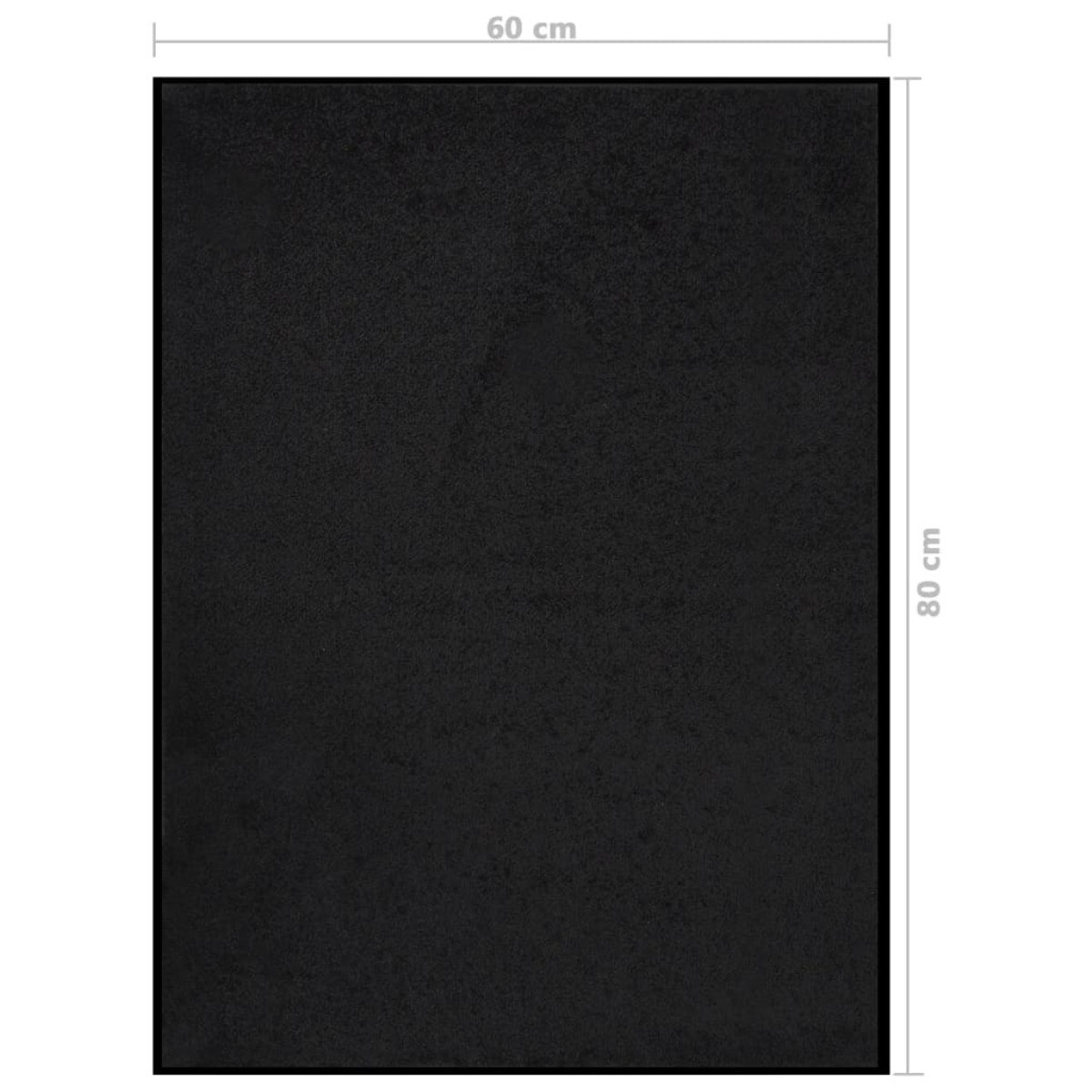 vidaXL Πατάκι Εισόδου Μαύρο 60 x 80 εκ.