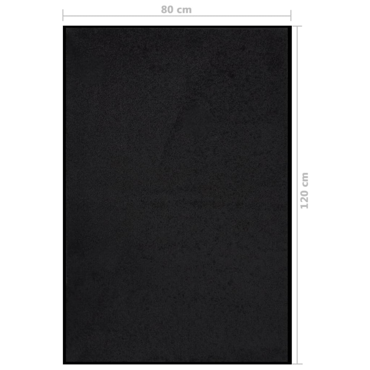 vidaXL Πατάκι Εισόδου Μαύρο 80 x 120 εκ.