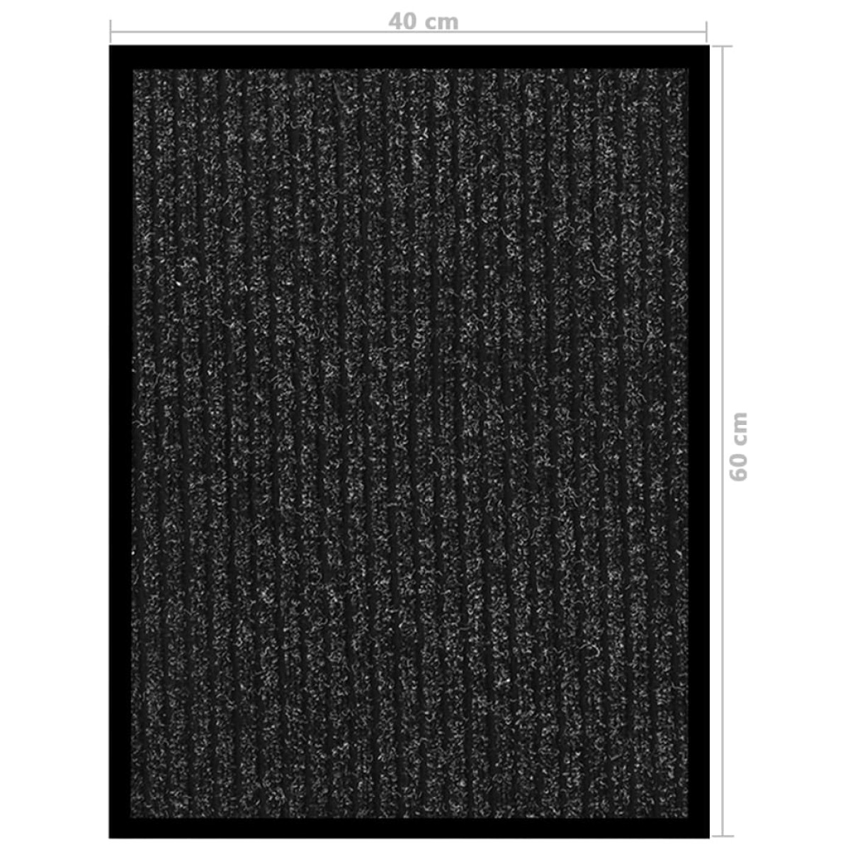 vidaXL Πατάκι Εισόδου Ριγέ Ανθρακί 40 x 60 εκ.
