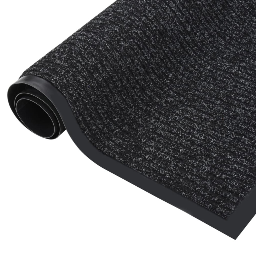 vidaXL Πατάκι Εισόδου Ριγέ Ανθρακί 80 x 120 εκ.