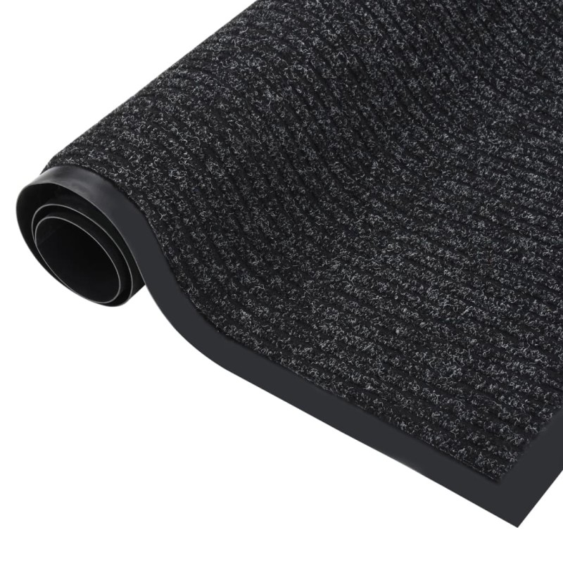 vidaXL Πατάκι Εισόδου Ριγέ Ανθρακί 80 x 120 εκ.