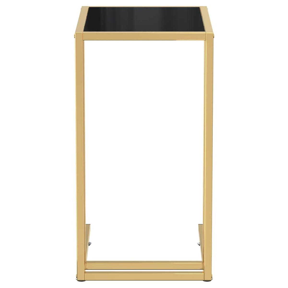 vidaXL Τραπέζι Υπολογιστή Βοηθητικό Μαύρο 50x35x65 εκ. Ψημένο Γυαλί