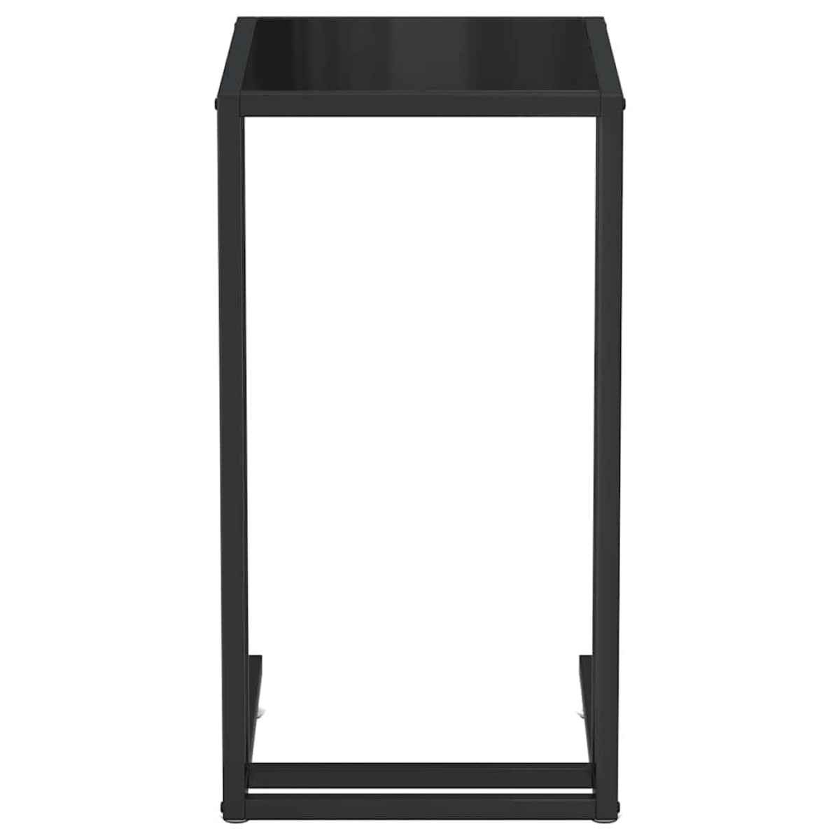 vidaXL Τραπέζι Υπολογιστή Βοηθητικό Μαύρο 50x35x65 εκ. Ψημένο Γυαλί