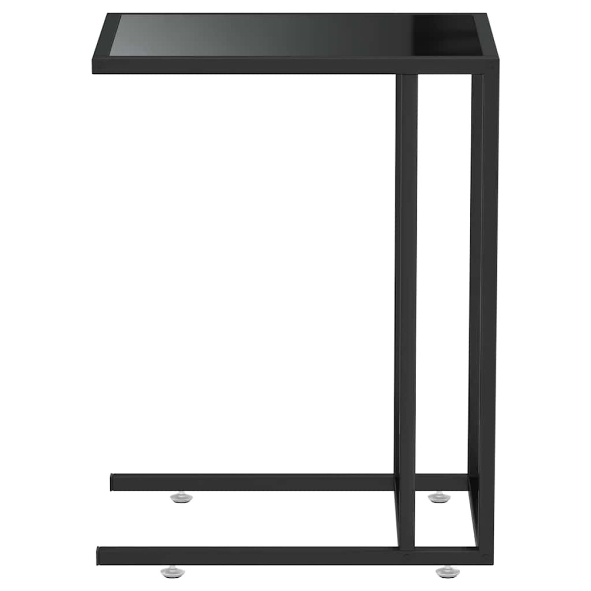 vidaXL Τραπέζι Υπολογιστή Βοηθητικό Μαύρο 50x35x65 εκ. Ψημένο Γυαλί