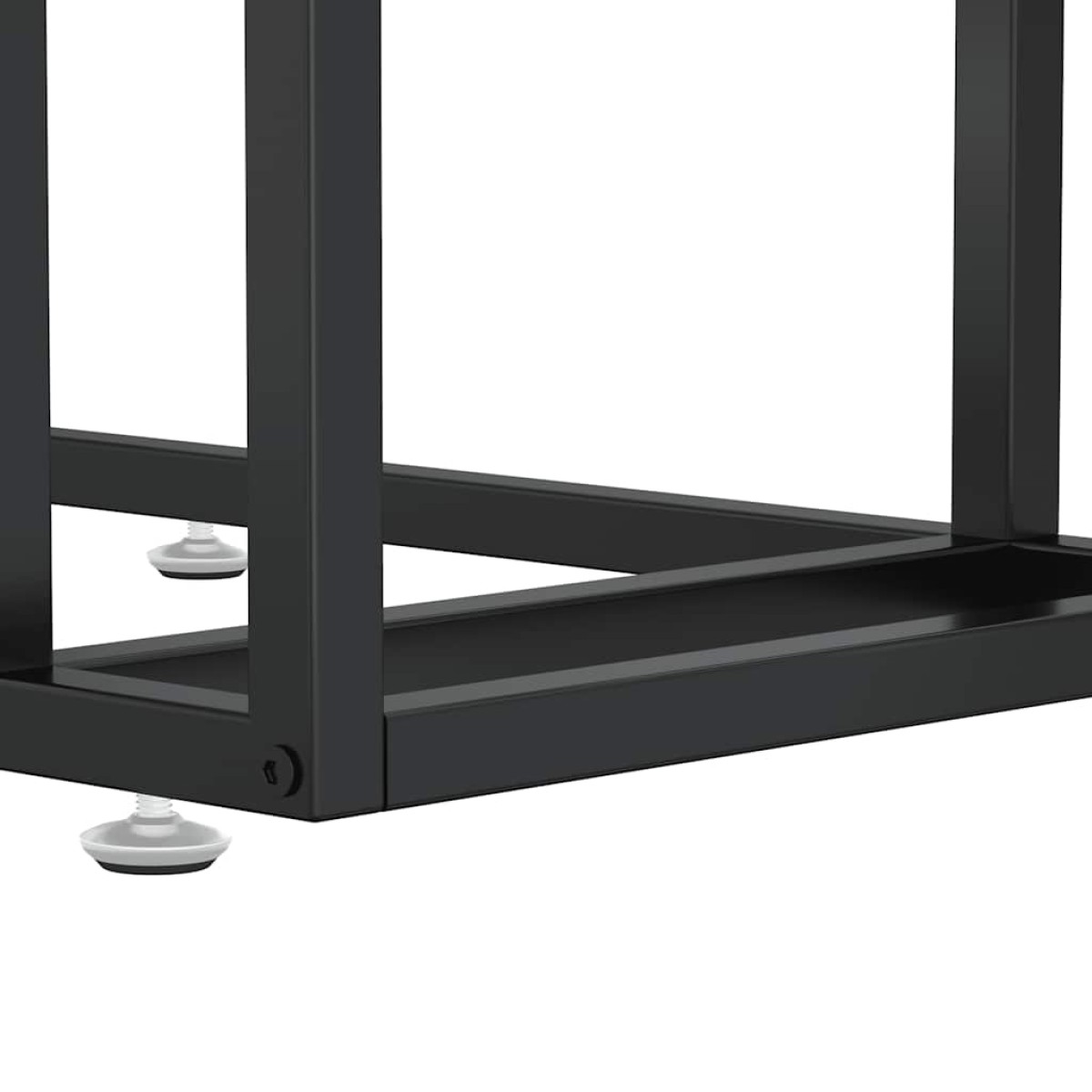vidaXL Τραπέζι Υπολογιστή Βοηθητικό Μαύρο 50x35x65 εκ. Ψημένο Γυαλί