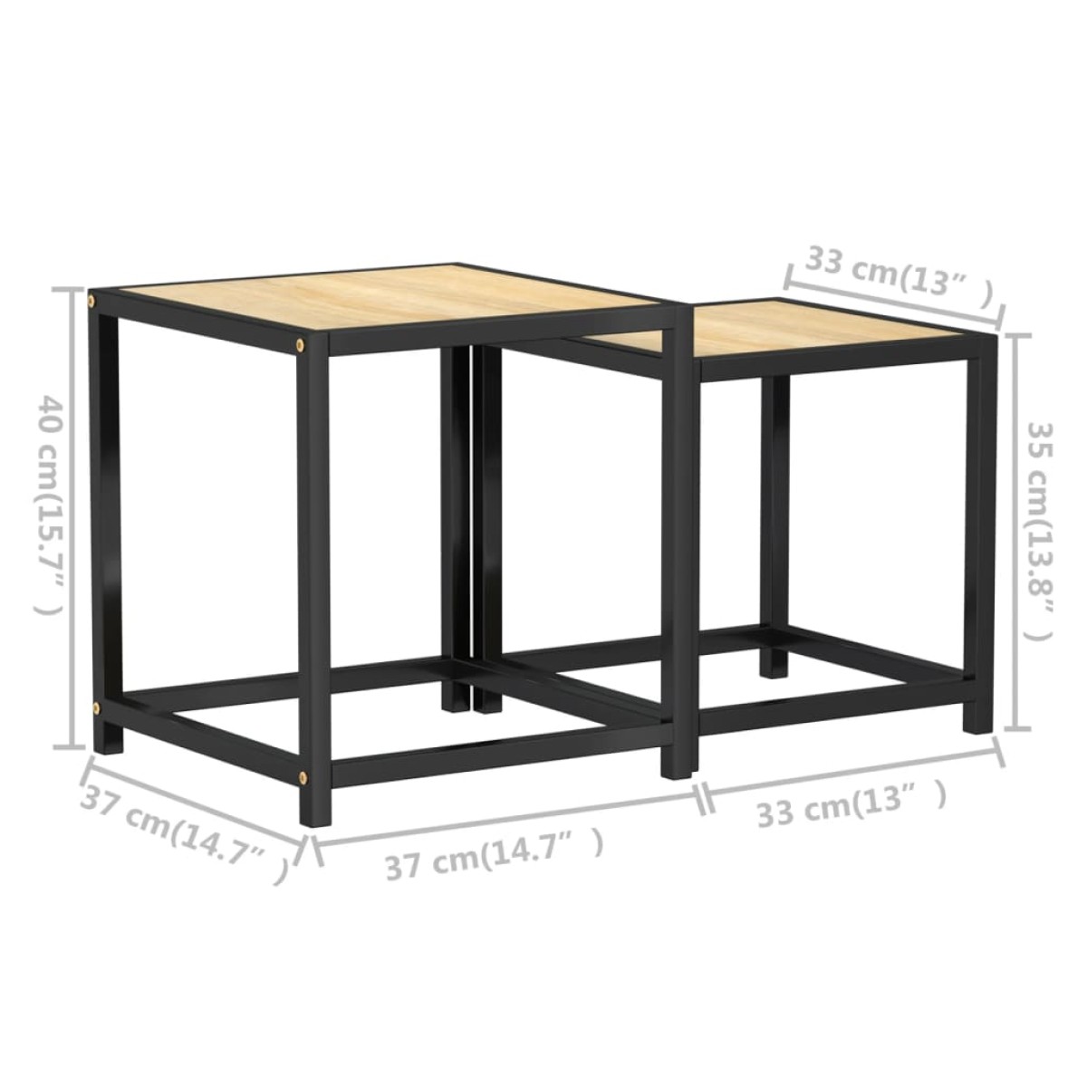 vidaXL Τραπεζάκια 2 τεμ. Sonoma Δρυς από MDF