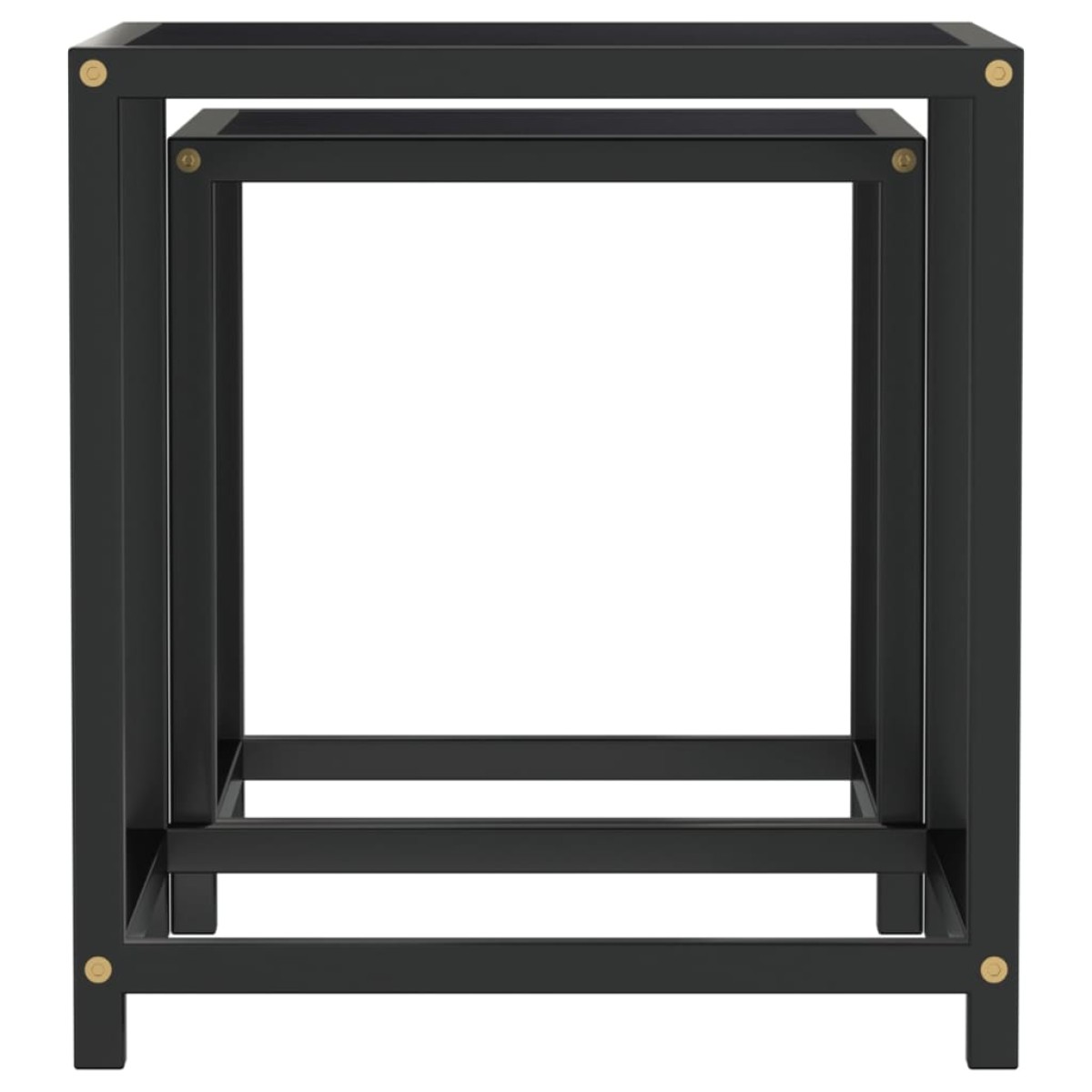 vidaXL Τραπεζάκια 2 τεμ. Μαύρα από MDF