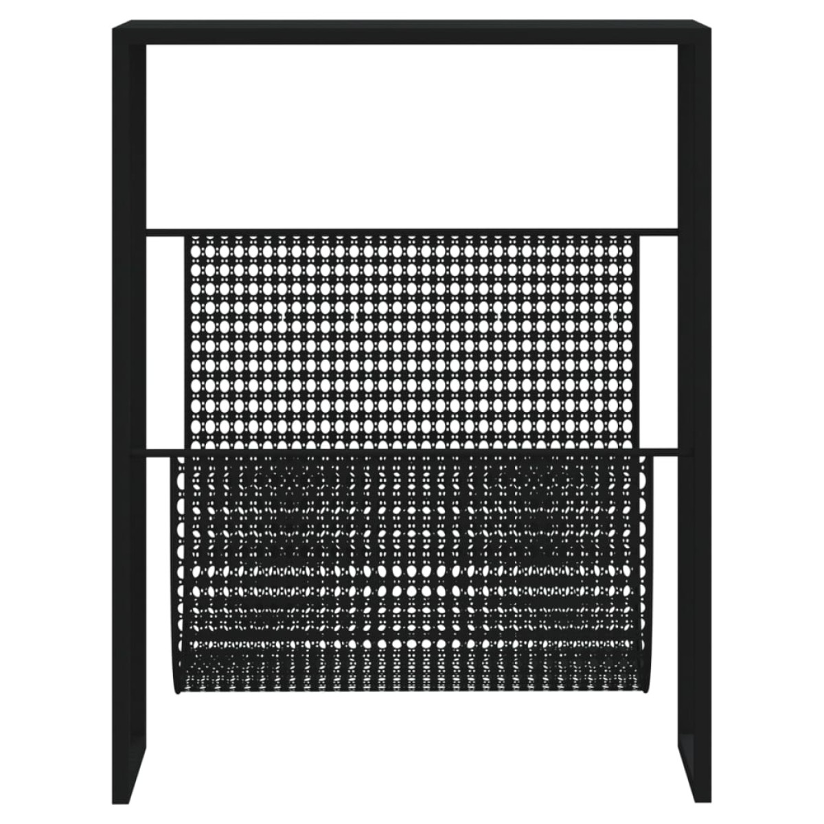 vidaXL Ραφιέρα Περιοδικών Μαύρη 35 x 15 x 45 εκ. από Ατσάλι
