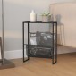 vidaXL Ραφιέρα Περιοδικών Μαύρη 35 x 15 x 45 εκ. από Ατσάλι