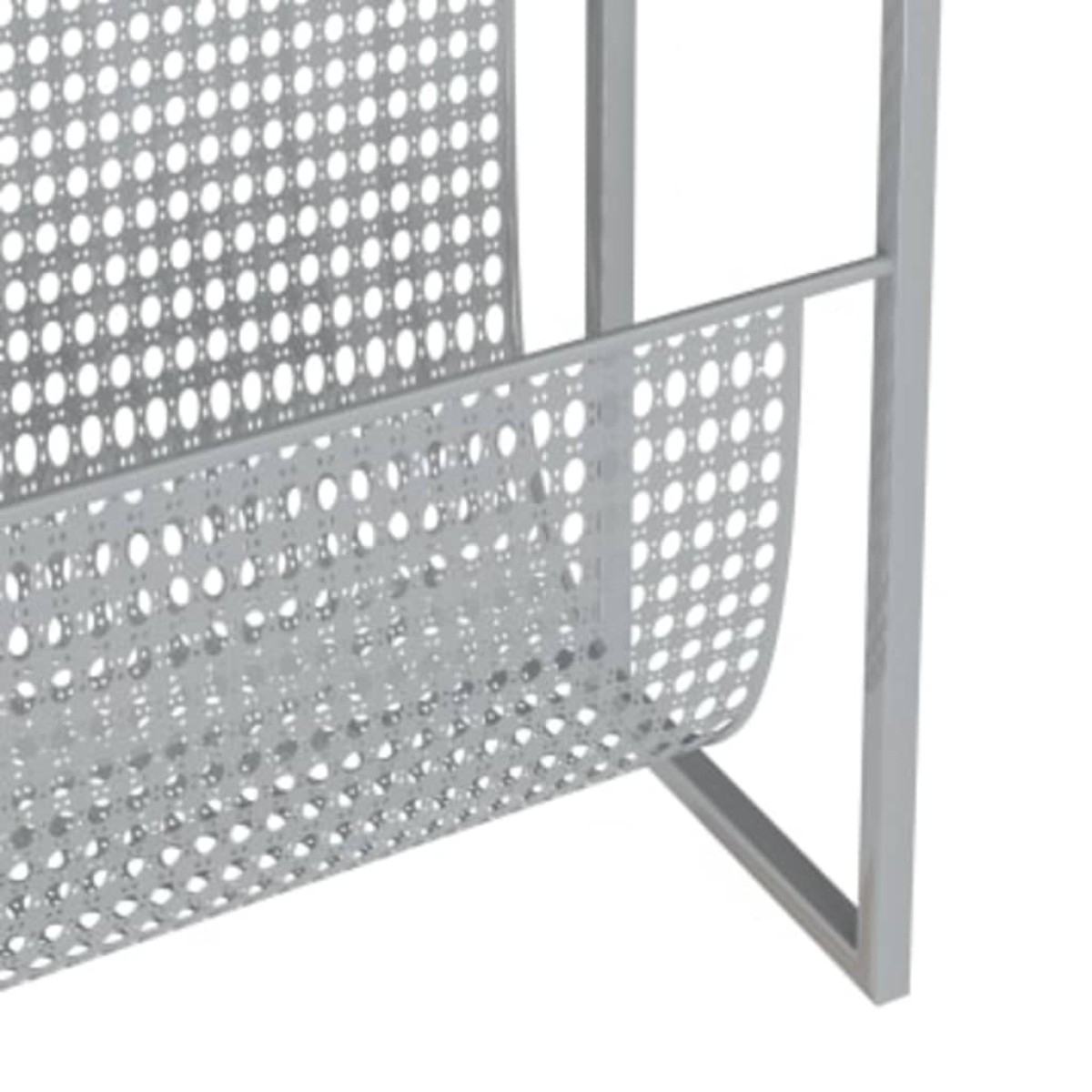 vidaXL Ραφιέρα Περιοδικών Ασημένια 35 x 15 x 45 εκ. από Ατσάλι