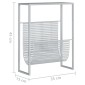 vidaXL Ραφιέρα Περιοδικών Ασημένια 35 x 15 x 45 εκ. από Ατσάλι