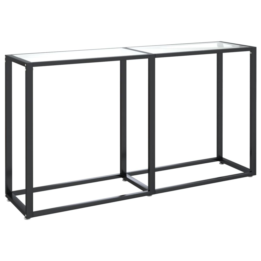vidaXL Τραπέζι Κονσόλα Διαφανές 140x35x75,5 εκ. από Ψημένο Γυαλί