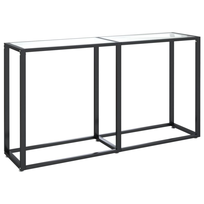 vidaXL Τραπέζι Κονσόλα Διαφανές 140x35x75,5 εκ. από Ψημένο Γυαλί