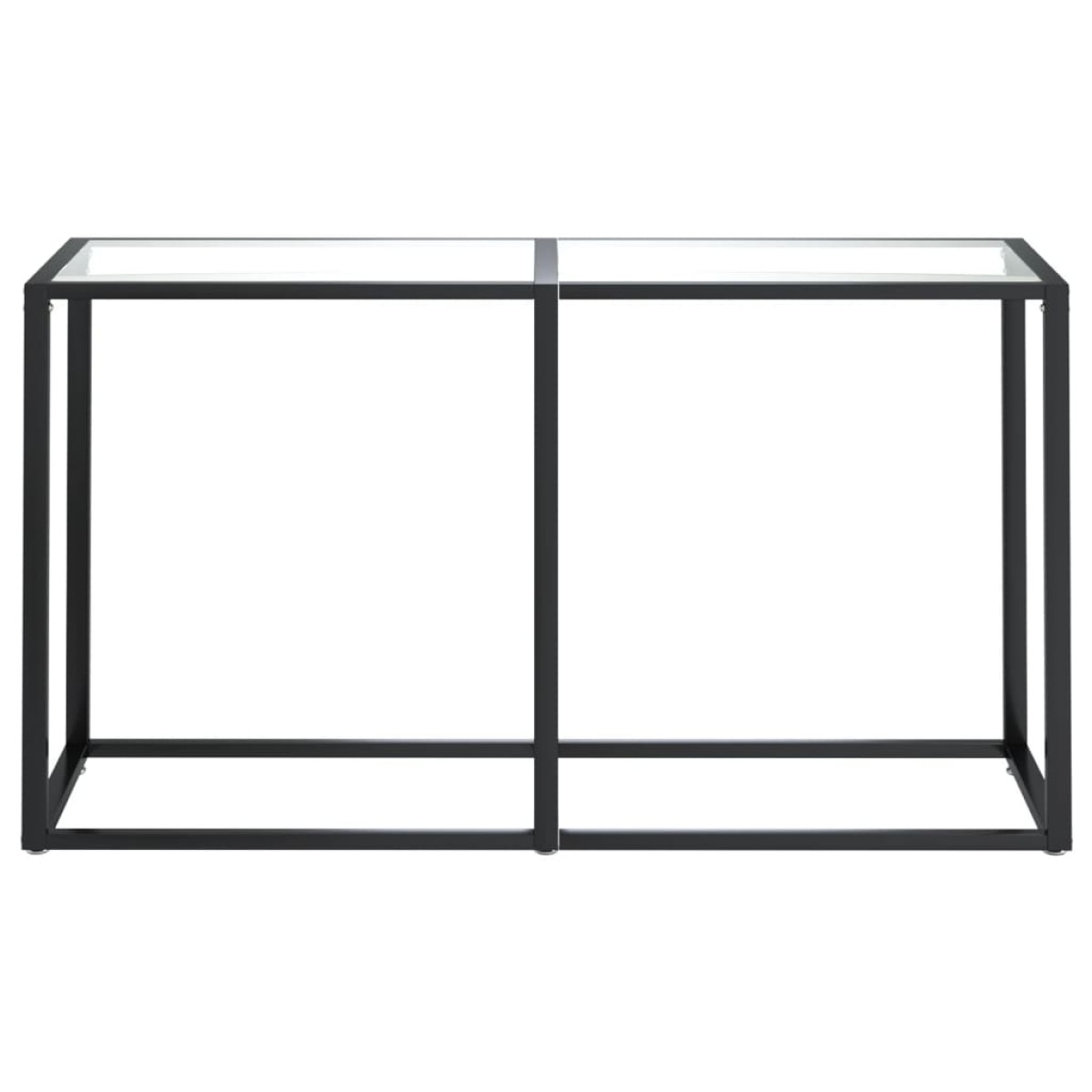 vidaXL Τραπέζι Κονσόλα Διαφανές 140x35x75,5 εκ. από Ψημένο Γυαλί