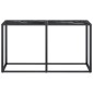 vidaXL Τραπέζι Κονσόλα Μαύρο Όψη Μαρμάρου 140x35x75,5 εκ. Ψημένο Γυαλί